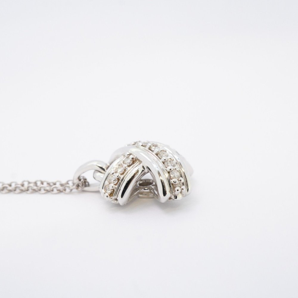 TIFFANY & CO. 18k White Gold Diamond Necklace - Picture 8 of 8